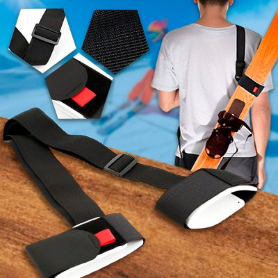 Nastaviteľný ramenný popruh na prepravu lyží | SKITREK