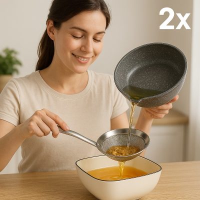 Nerezové cedidlo, ktoré filtruje všetko (2 ks) | FILTRINKA