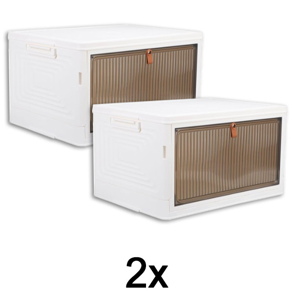2x Úložné boxy s vekom a kolieskami | ORGABOX